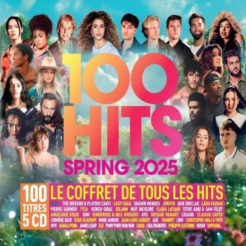 Постер к 100 Hits Spring 2025 [5CD] (2025)